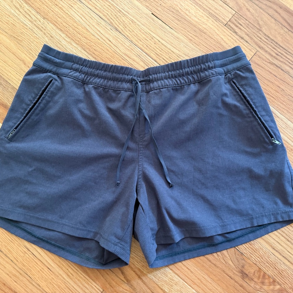 Kuhl Freeflex (Womens XL) 4" Pull On Shorts Hiking Stretch Gray Drawstring
